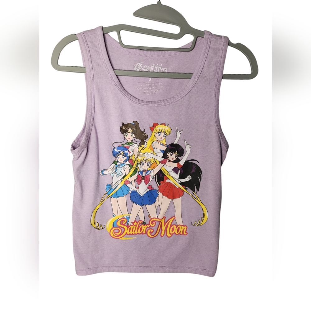 Sailor Moon Purple Graphic Tank Top Juniors Size S